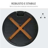 easycomfort easycomfort base per ombrellone rotonda 55cm in plastica da 30kg per pali da 38 48mm nero