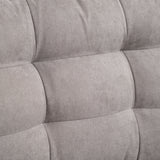 easycomfort easycomfort divano letto 3 posti con chaise longue contenitore in tessuto 217x134x85cm grigio