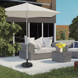 easycomfort easycomfort base per ombrellone da giardino in plastica pp max 18kg di peso 45x33 cm nero