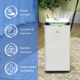 easycomfort easycomfort deumidificatore da 12l in abs con 5 modalita 2 velocita e timer da 24h 25x25x50 5 cm bianco e nero