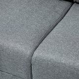 easycomfort easycomfort divano 3 posti economico per casa e ufficio con 4 gambe in metallo divano con braccioli imbottiti tessuto effetto lino grigio