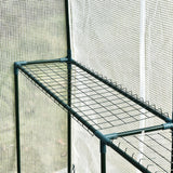 easycomfort easycomfort serra a casetta con rivestimento in pe porta a cerniera e 4 ripiani 186x120x190cm bianco