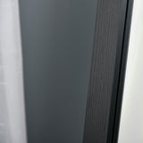 easycomfort easycomfort specchio da terra e parete con supporto richiudibile e cornice in mdf 37x48x152cm nero