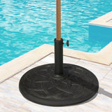 easycomfort easycomfort base per ombrellone in resina 19kg con decorazioni e accoppiatore antiruggine 54 5cm bronzo