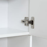 easycomfort easycomfort credenza cucina con armadietti a 2 ante e cassetto in legno 80x40x180cm bianco