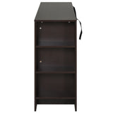 easycomfort easycomfort credenza in stile classico per sala da pranzo con 2 ante 3 cassetti e 3 ripiani in legno scuro 120 x 38 x 84cm ean 8054111848381