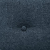 easycomfort easycomfort divano 2 posti con rivestimento in tessuto e 2 cuscini 135x74x82cm blu scuro
