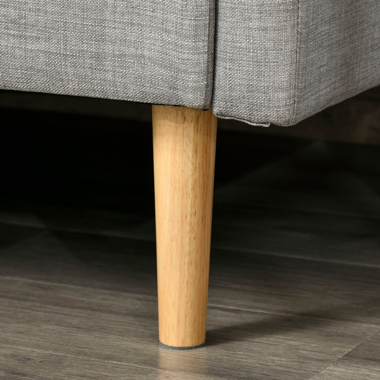 easycomfort easycomfort divano letto 3 posti divano angolare in tessuto grigio con schienale regolabile stile scandinavo 207x146x80cm