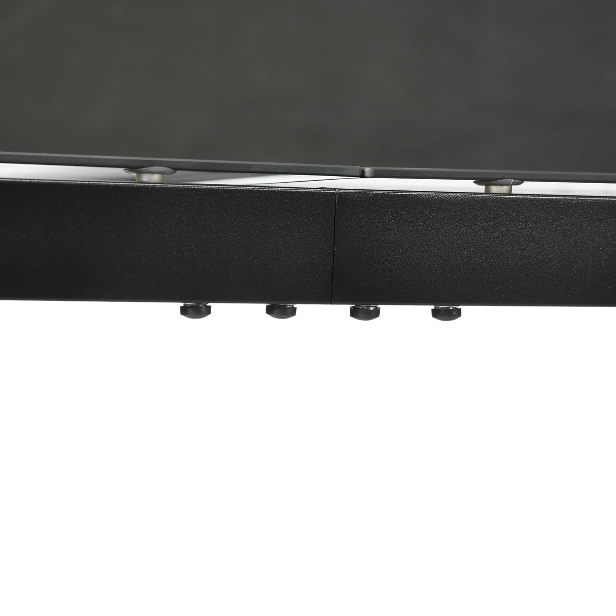 easycomfort easycomfort tavolo da giardino rettangolare per 8 persone in alluminio e vetro 180x80x72cm nero