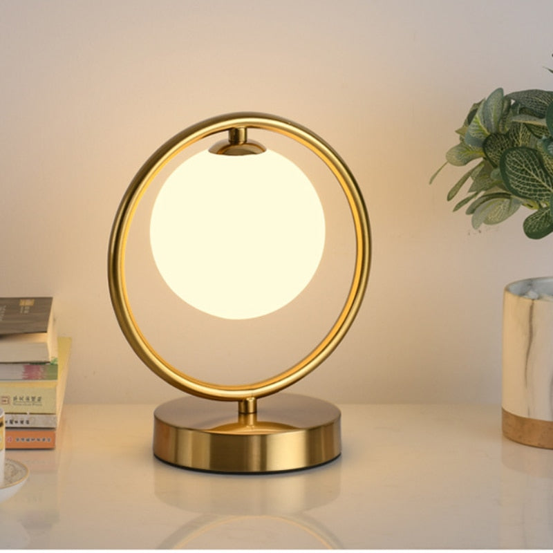 Vintage Glass Globe Lamp