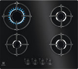 Electrolux 600 Series EGG64272K 4-Flammen-Gaskochfeld (L59xT52), schwarzes Glas