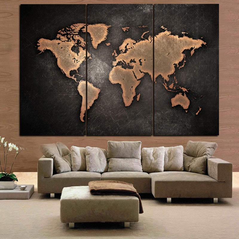 Vintage World Map Table