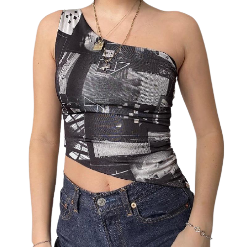 Stylish Vintage Women's Printed Top