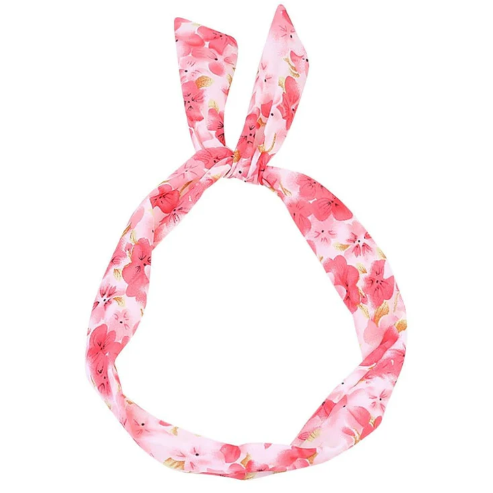 Bandeau Bohême Rose à Fleurs