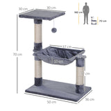 immagine-3-easycomfort-easycomfort-tiragraffi-per-gatti-multilivello-con-amaca-e-pallina-legno-e-peluche-50x36x70cm-grigio